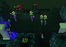 A Sarim party fighting the Wardens in Tombs of Amascut